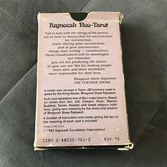 Rajneesh Neo Tarot RARE Vintage 1983 Osho - Picture 2 of 13